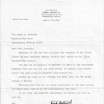 1973 letter from Fred Dobbyn to Anna Isenogle