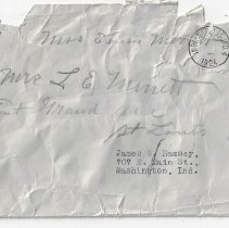 1924 envelope sent to Jame