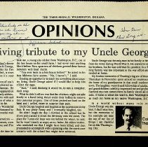 1989 column by Cal Thomas about George W. Thomas