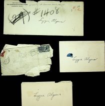 Envelope containing Lizzie Algers' postcards (ca. 1910-1920)