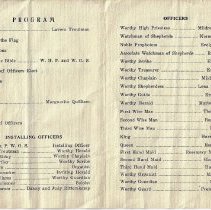 1958 Installation of Officers for the Martha Shrine No. 24 in Washington