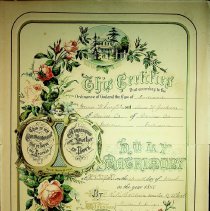 1888 marriage certificate of James W. Singleton and Anna M. (Jackson) Singleton