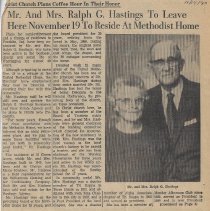 1970 article about the "semi-retirement" of Ralph G. Hastings