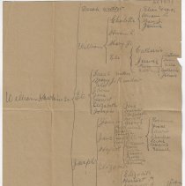 1892 genealogy chart for the Hawkins family of Daviess County