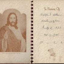 Guestbook at Ralph J. Arthur's (1927-1945) funeral