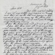 July 3, 1863 letter from Dr. John A. Scudder to his wife