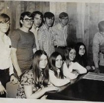Diane Hoss, Diane Landon, Lauri West & Brian Fields at WHS (1972)
