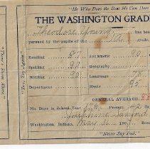 1907 report card for Theodore Young