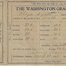 1908 report card for Elisha J. Hyatt