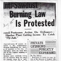 Newspaper articles about Hincher Manufacturing in Washington (ca. 1950)