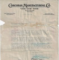1931 letter from Louis Corcoran to City of Washington