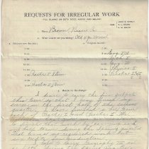 1919 request from Bessie A. Brown to Indiana State Teachers College