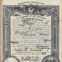Elijah J. Jones' 1925 membership transfer to I.O.O.F in Washington