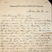 1909 letter to Dennis F. Cavanaugh