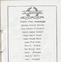 Program for the 50th reunion of WHS class of 1907