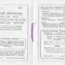 Program for the 50th reunion of WHS class of 1907