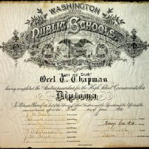 Orel C. Chapman's 1905 diploma from Washington High School