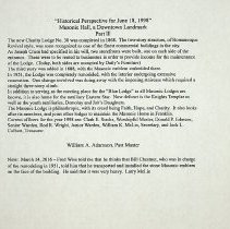 1998 report about the Masonic Temple in Washington