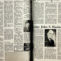 Newspaper obituary of John S. Hastings (1898-1977)