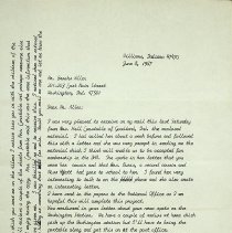 1967 letter from Rebecca Padget to Brooks Allen about John Allen