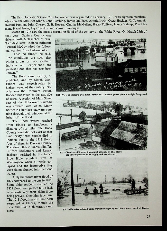 "History of Elnora, Indiana 18851985" Owen R. Rader Daviess County