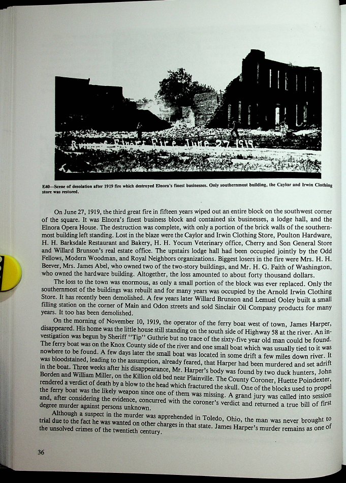 "History of Elnora, Indiana 18851985" Owen R. Rader Daviess County