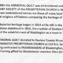 Report about the Memorial Quilt