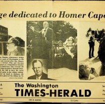 1981 article about dedication of the Highway 257 bridge in honor of Homer Capehart