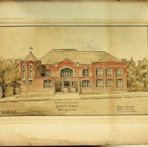 1907 proposed design of First Baptist Church in Washington