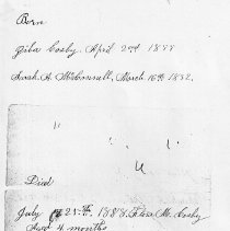 Dates of death of Flora, Altha and Hiram Cosby