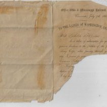 1863 letter to Ophelia Roddick from Ohio & Mississippi Railroad