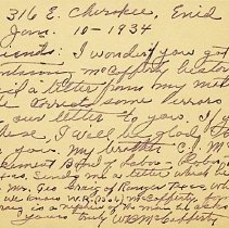 1934 postcard from to Mr. & Mrs. Dwight Risley of Washington