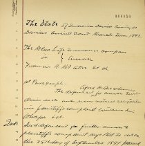 Aetna Life Insurance Company v. Francis A. McAtee, et. al. 1892 lawsuit