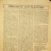 "Democratic City Platform" issued 1909 municipal election in Washington