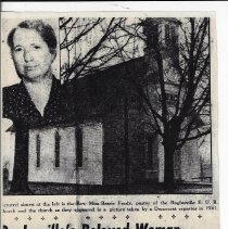 Rev. Bessie Frady, pastor at Raglesville E.U.B. Church