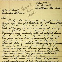 1970 letter from W. M. Leukhardt to the Daviess County Historical Society