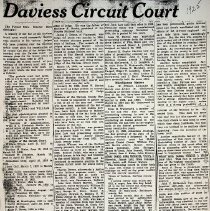 History of the Daviess County Bar Association & the Daviess Circuit Court.