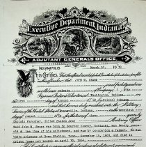 1938 certificate verifying Civil War service of John M. Sears