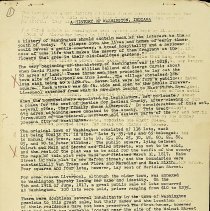 "A History of Washington, Indiana" (ca. 1930-1940)