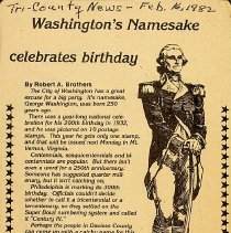 1982 article about George Washington