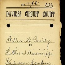 William H. Gooldy v. Ohio & Mississippi Railway 1892 lawsuit