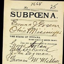 Agnes J. Green v. The Ohio & Mississippi Railway Company 1891 lawsuit