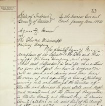 Agnes J. Green v. The Ohio & Mississippi Railway Company 1891 lawsuit