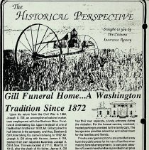 1990 "The Historical Perspective" column about the Gill Funeral Home