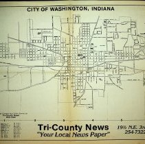 1984 map of Washington in Tri-County News