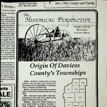 1990 "The Historical Perspective" column about the origin of townships in Daviess County