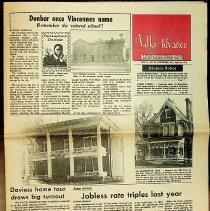 1975 "Valley Advance" about Washington home tour &  Laurence Dunbar