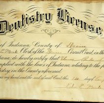 1918 dentistry license issued to Dr. T. Charles Smiley of Washington