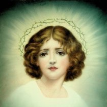 1910 pastel portrait of 12 year Jesus of Nazareth