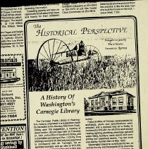 1990 "The Historical Perspective" column about the History of Washington's Carnegie Library